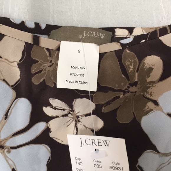 J crew floral bias cut A line pure silk skirt 2 - Picture 3 of 8